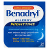 Benadryl Allergy Nighttime Extra Strength 50-mg Caplets, 24-Pack