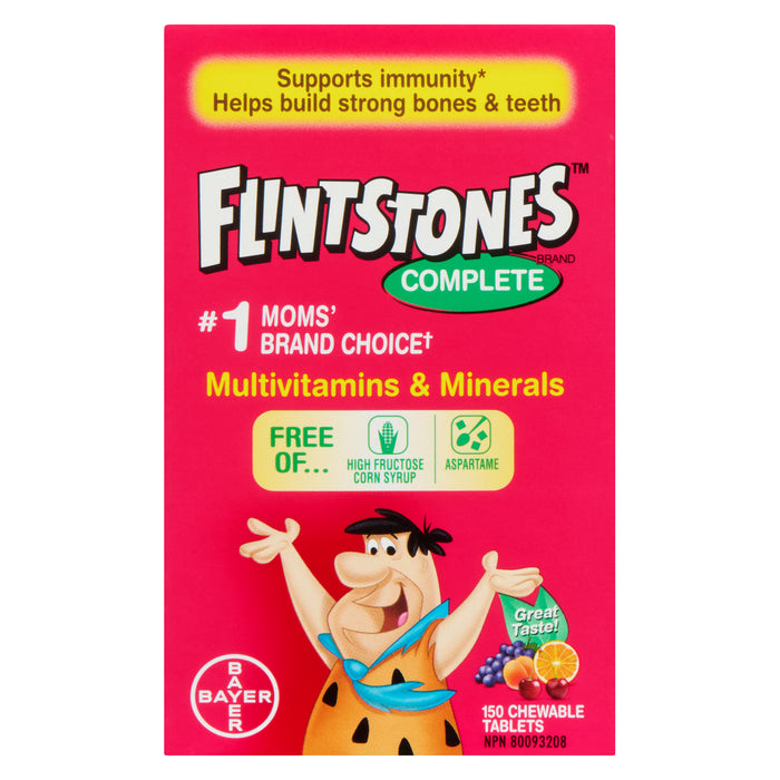 Les Pierrafeu Multivitamines et Minéraux Complète Comprimés à Croquer, emb de 150
