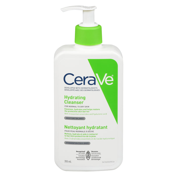 CeraVe Nettoyant Hydratant pour Peau Normale à Sèche, 355 ml