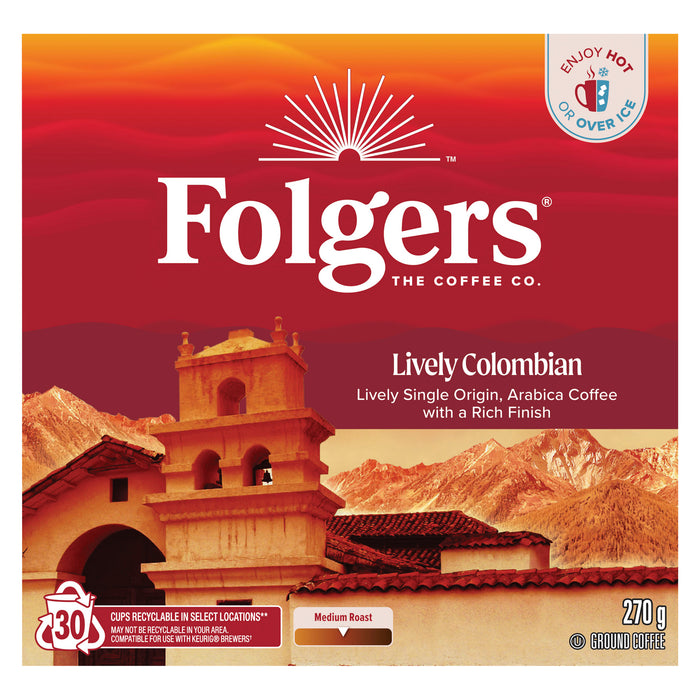 Folgers Colombian Keurig Coffee Pods 30pk. - 270g