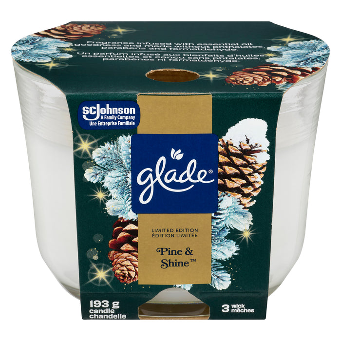 Glade 3 Wick Candle Pine & Cedar, 193 g
