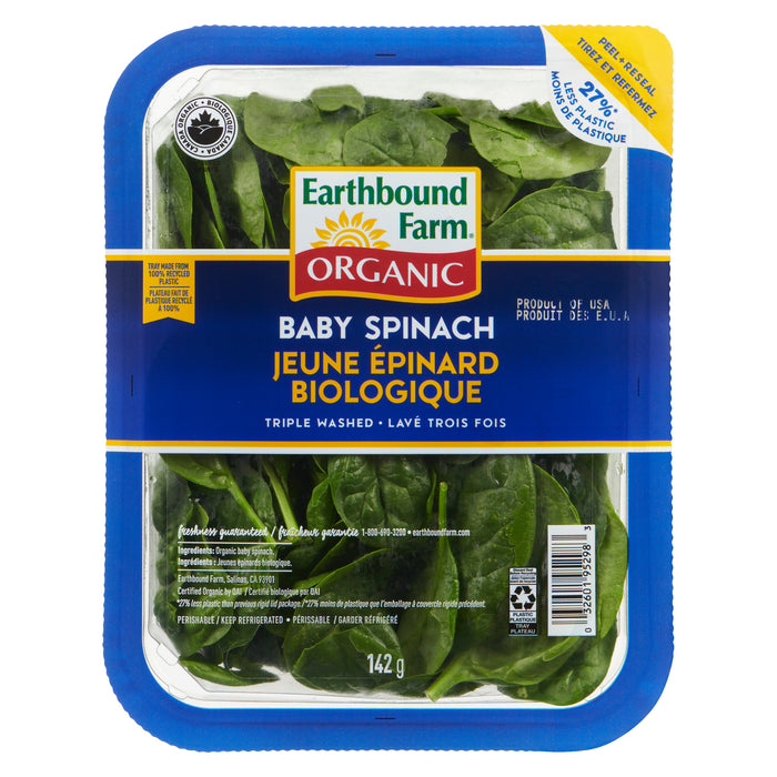 Earthbound Farm Organic Baby Spinach, 142 g