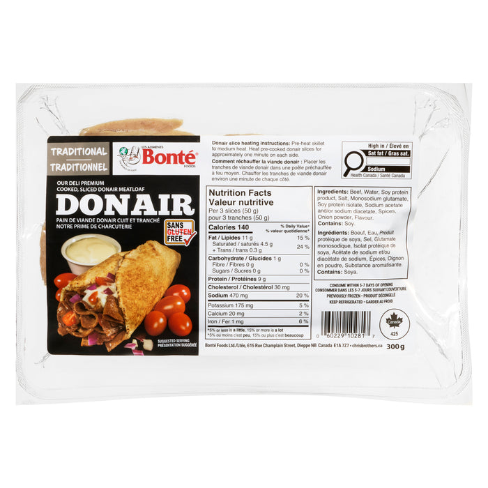 Bonté Foods Donair Meatloaf, 300 g