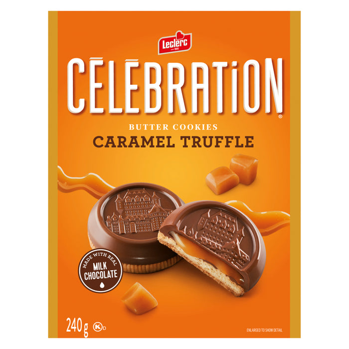 Biscuits au beurre truffés de caramel Célébration - 240 g