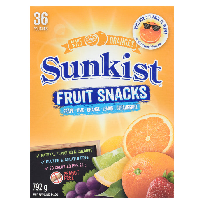 Sunkist Fruit Snacks, 36-Pack