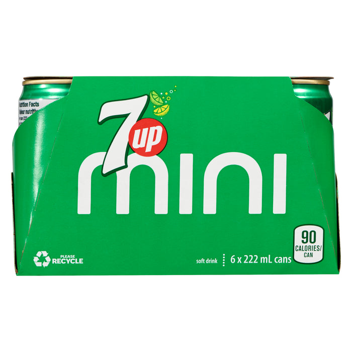 7UP Mini-Can, 6-Pack, 222ml