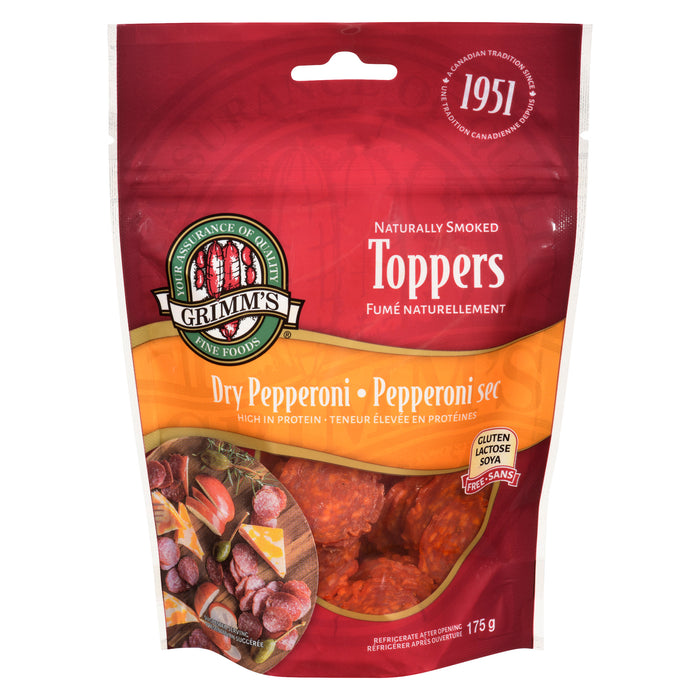 Grimm's Fine Foods Toppers Dry Pizza Pepperoni, 175-g