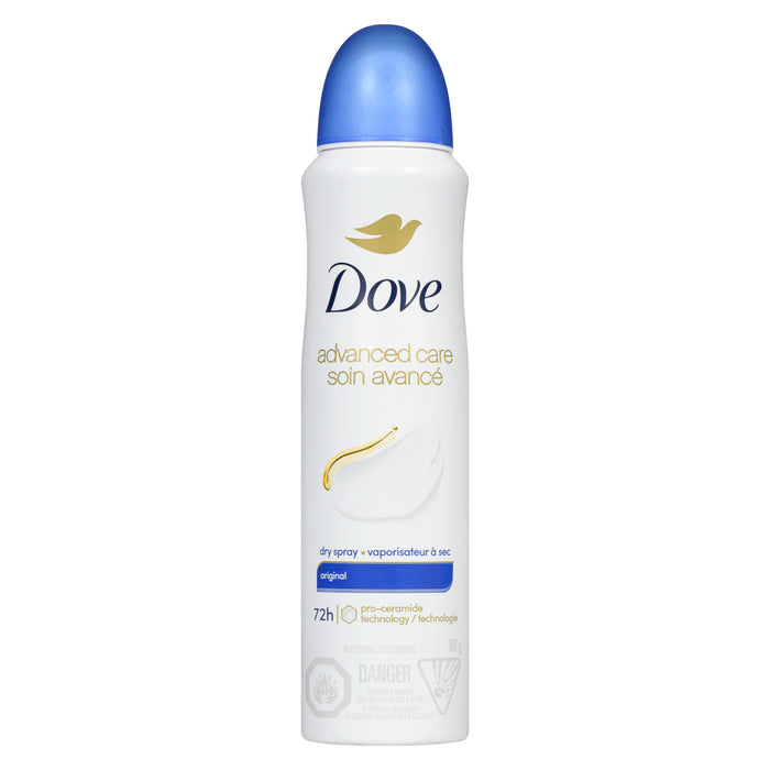 Antisudorifique en vaporisateur à sec Dove Original - 107g