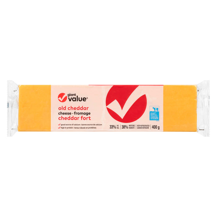 Giant Value Cheese Old Cheddar 33% M.F., 400 g