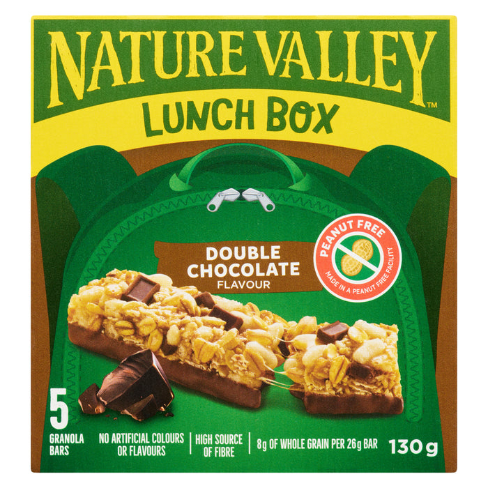 Nature Valley Lunch Box Granola Bars Double Chocolate, 5-Pack, 130 g