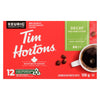 Emballage de 12 dosettes recyclables K-cups de café décaféiné finement moulu de torréfaction moyenne Tim Hortons - 126 g