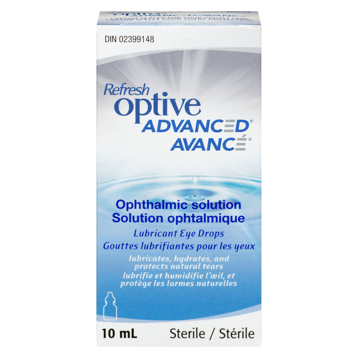 Refresh Optive Advanced Lubricant Eye Drops, 10 ml