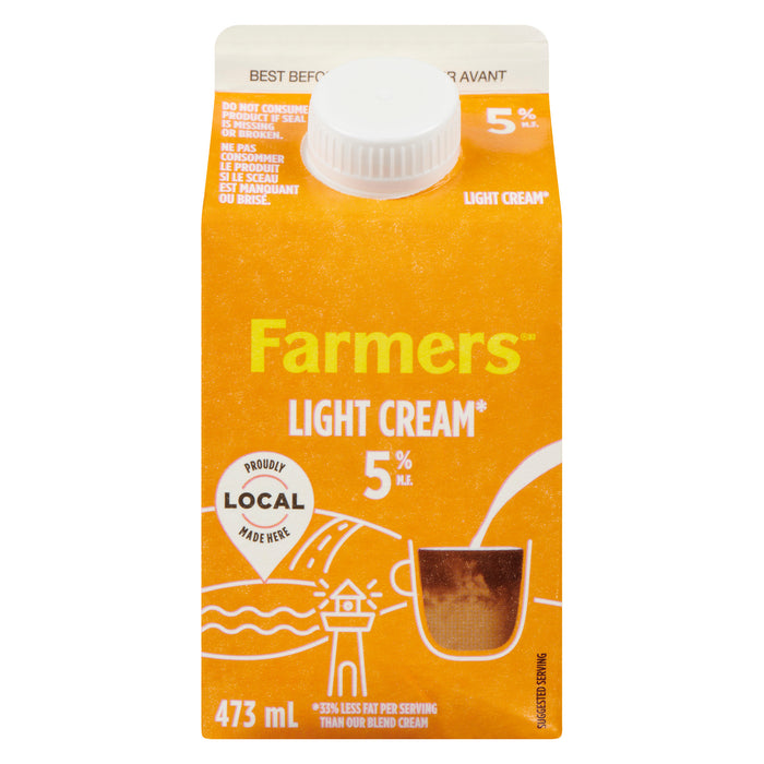 Farmers 5% M.F. Light Cream, 473-ml