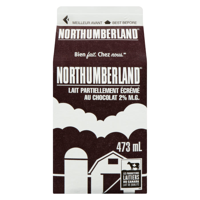 Northumberland Chocolate Partly Skimmed Milk 2% M.F., 473-ml