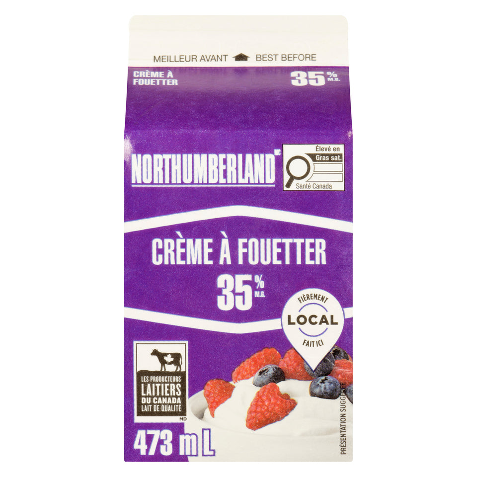 Northumberland Whipping Cream 35% M.F., 473-ml – Giant Tiger