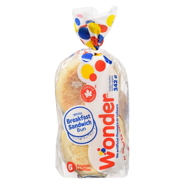 Muffins anglais blancs Wonder, emb. de 6 - 342 g