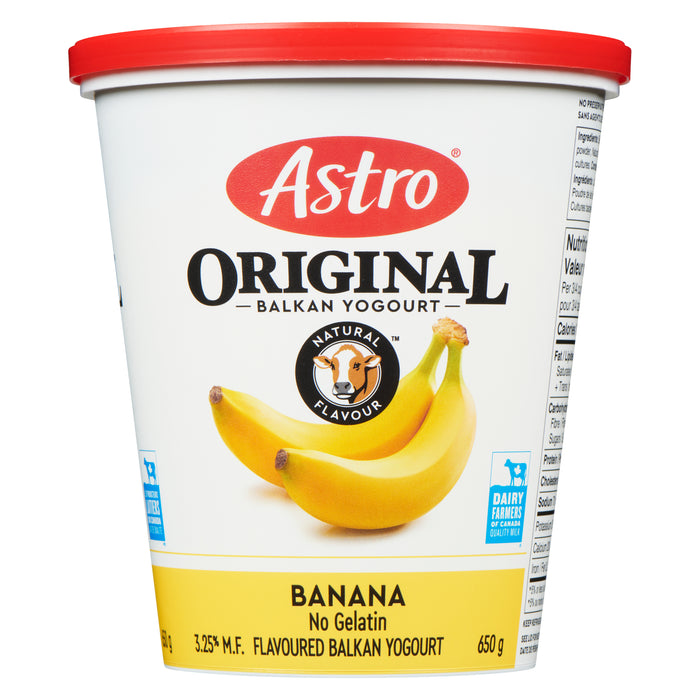 Astro Original Balkan Banana Yogourt 3.25% M.F., 650-g