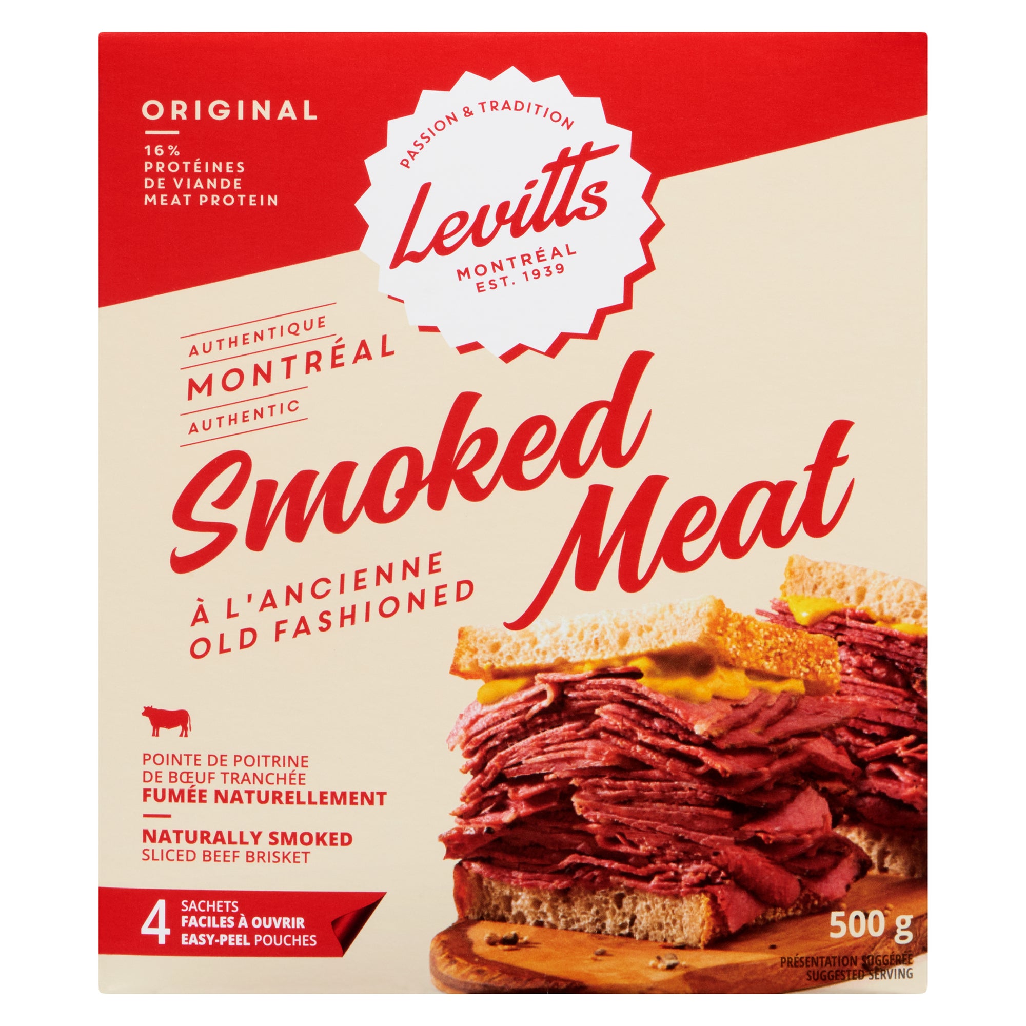 Levitt's Old Fashioned Montreal Smoked Meat 4pk. 500g Giant Tiger