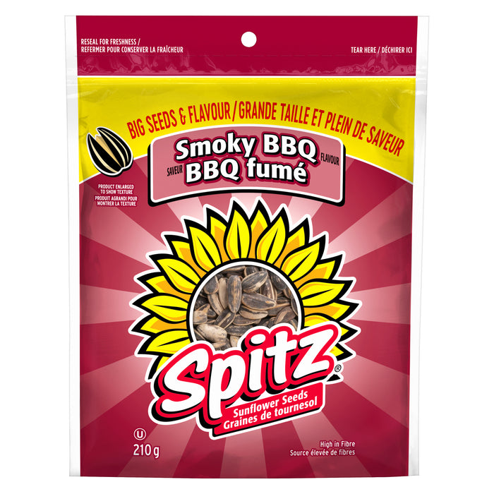 Graines de tournesol à saveur de BBQ fumé Spitz, 210 g