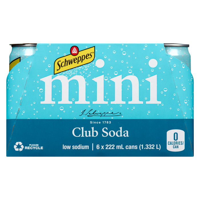 Schweppes Soda Club, Emballage de 6, 222 ml