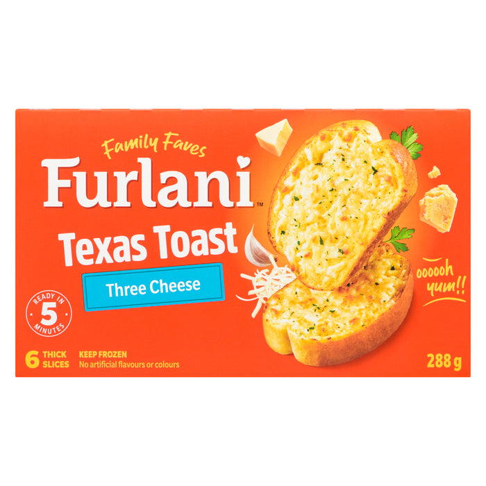 Furlani Texas Toast Trois Fromages Tranches épaisses, emb de 6, 288-g