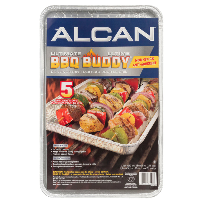 Alcan bbq buddy plateau pour le gril ultime, emballage de 5