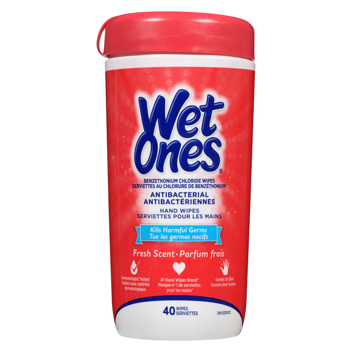 Wet Ones Hand Wipes Antibacterial Fresh Scent, 40 Wipes