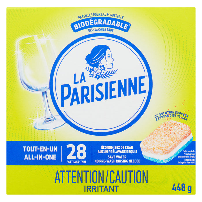 La Parisienne Dishwasher Tabs All-in-One, 28-Pack, 448 g