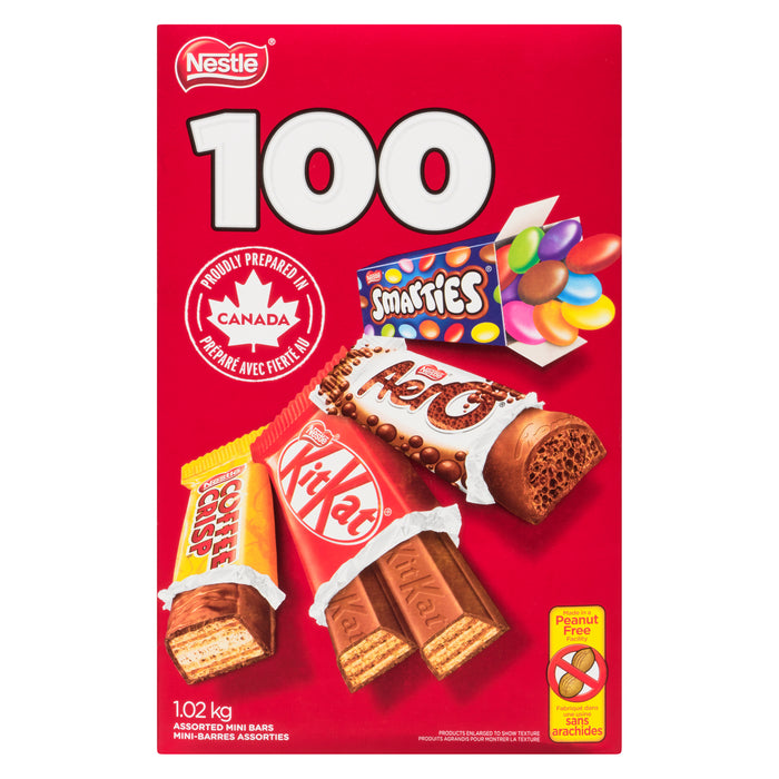 Nestle Assorted Mini Bars 100pk. - 1kg.