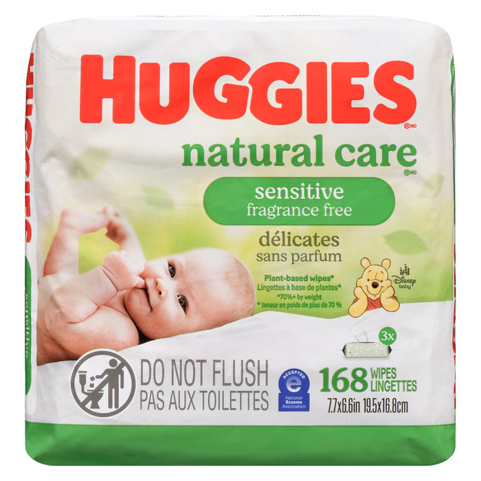 Huggies Natural Care Sensitive Fragrance Free, 168-Pack