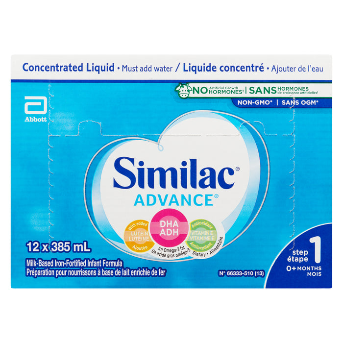 Préparation pour nourrissons en liquide concentré Similac Advance étape 1, paq. 12 - 385 mL