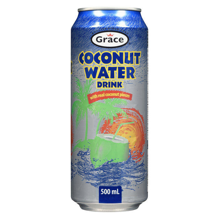 Grace Eau de Noix de Coco avec de Vrais Morceaux de Noix de Coco, 500 ml