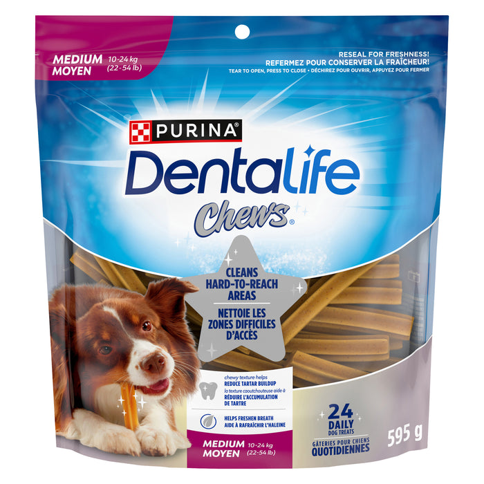Gâteries quotidiennes pour la dentition des chiens Purina DentaLife Chew - 565 g