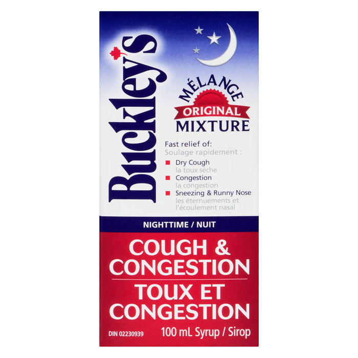Buckley's Nighttime Cough & Congestion Original Mixture, 100-ml