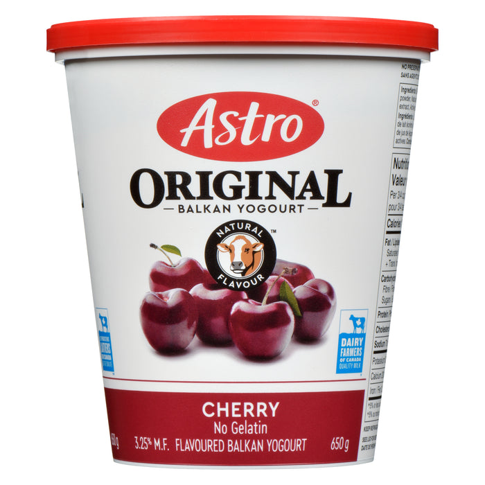 Astro Original Flavoured Balkan Yogurt Cherry 3.25% M.F., 650 g