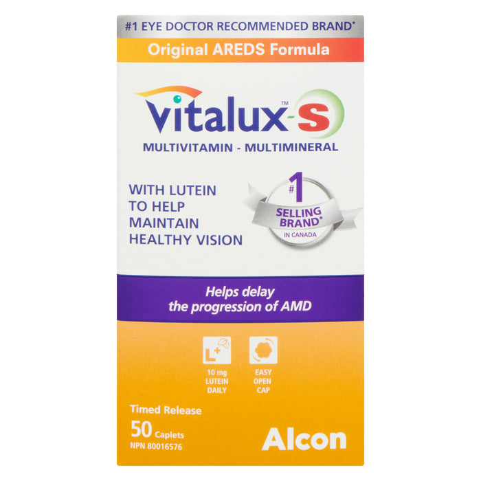 Vitalux-S AREDS Formula Time Release Caplets, 50-Pack