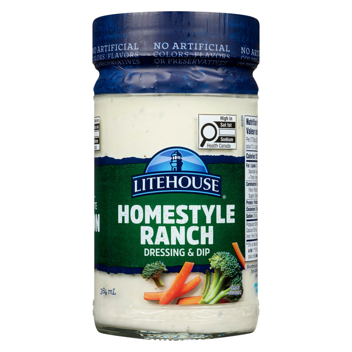 Vinaigrette et trempette Ranch style maison Litehouse - 384ml