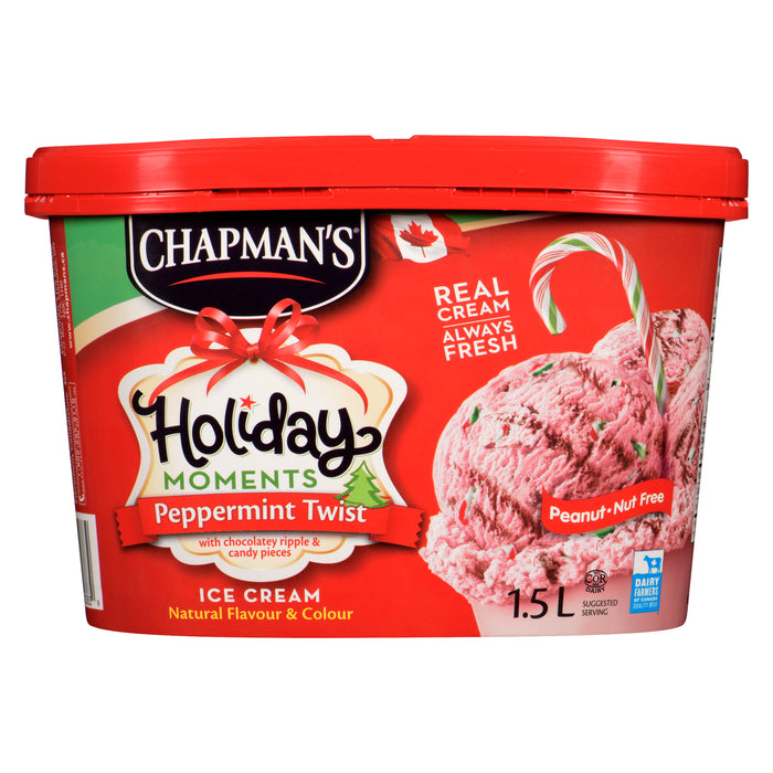 Chapman's Holiday Moments Peppermint Twist Ice Cream - 1.5L