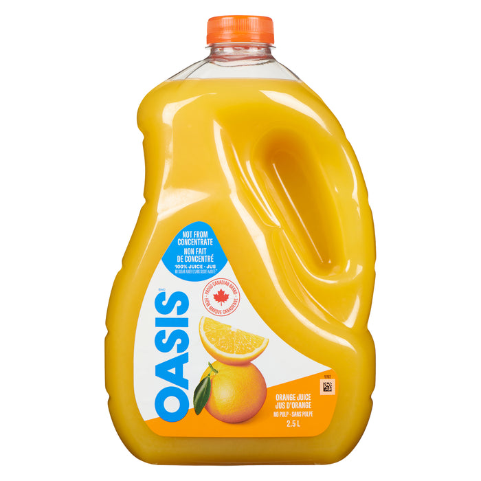 Oasis Jus d'Orange 100 % Pur Sans Pulpe, 2.5 L
