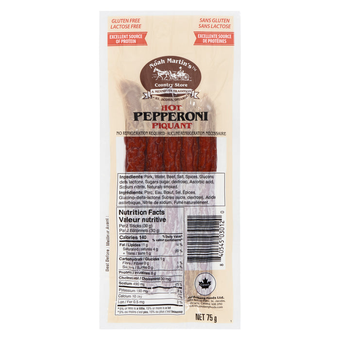 Pepperoni piquant Noah Martin's, 75 g