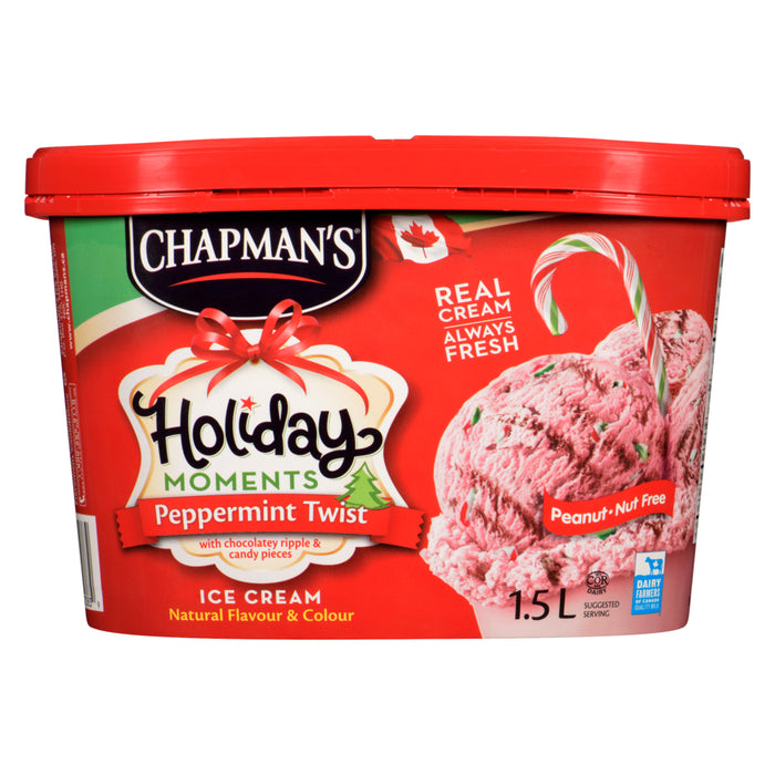 Chapman's Holiday Moments Peppermint Twist Ice Cream - 1.5L