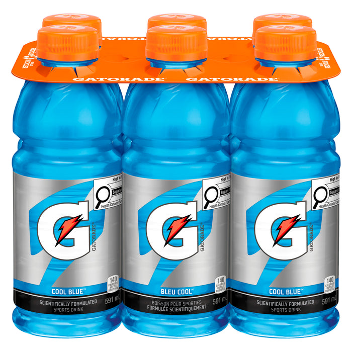 Gatorade Cool Blue Sports Drink, 6-Pack, 591-ml