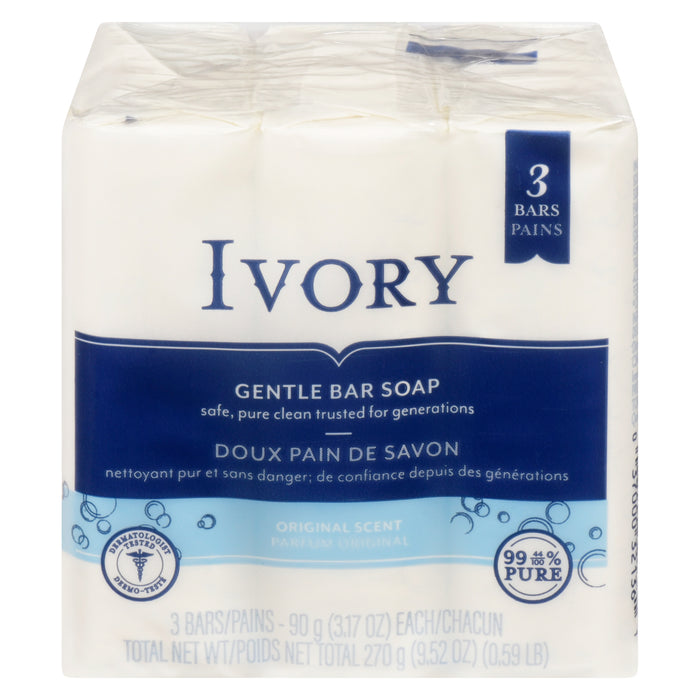 Barre de savon Ivory Original - Lot de 3 - 90 g