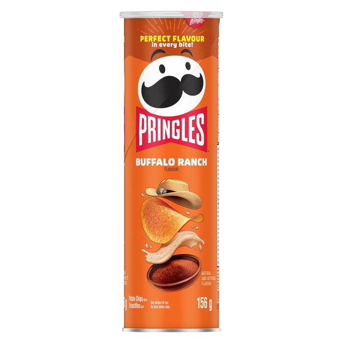 Pringles Potato Chips Buffalo Ranch Flavour, 156 g