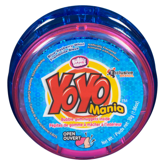 Bubble Mania Blue Raspberry Bubble Gum Yo-Yo, 30-g