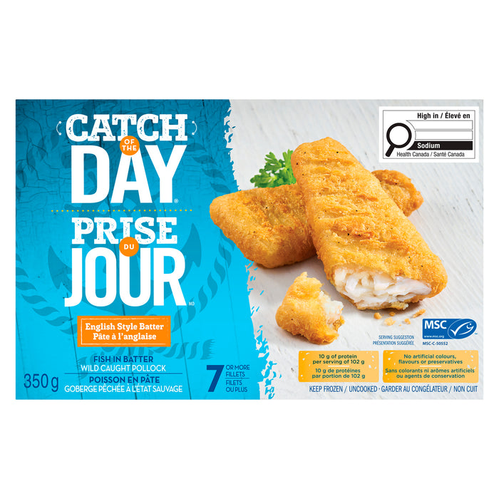 Catch of the Day Fish in Batter English Style Batter, 350 g