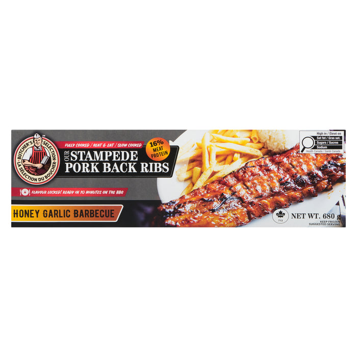 La Sélection du Boucher Nos Stampede Côtes de Dos de Porc Barbecue Miel Ail, 680 g