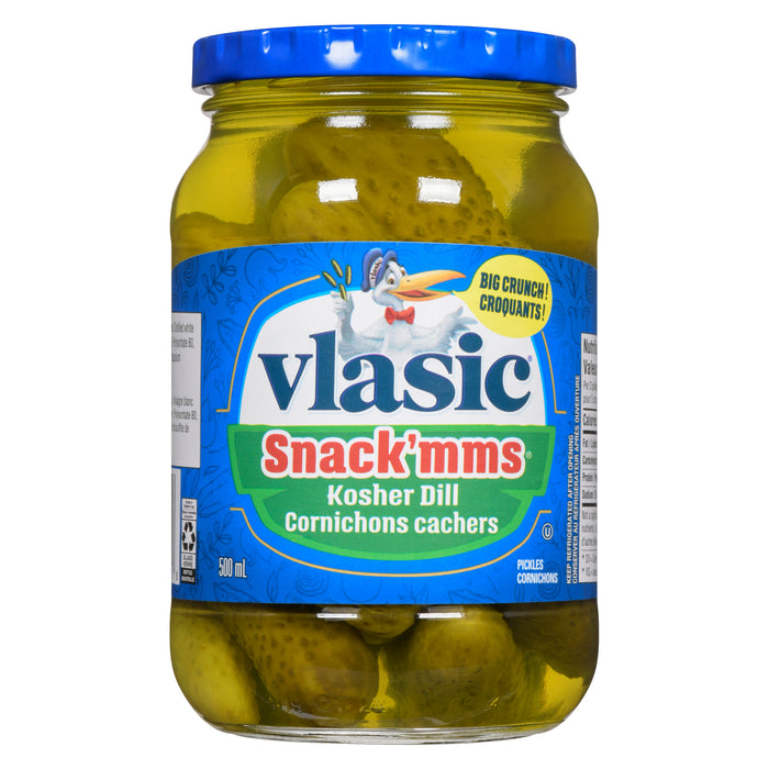 Vlasic Snack'mms Pickles Kosher Dill, 500 ml