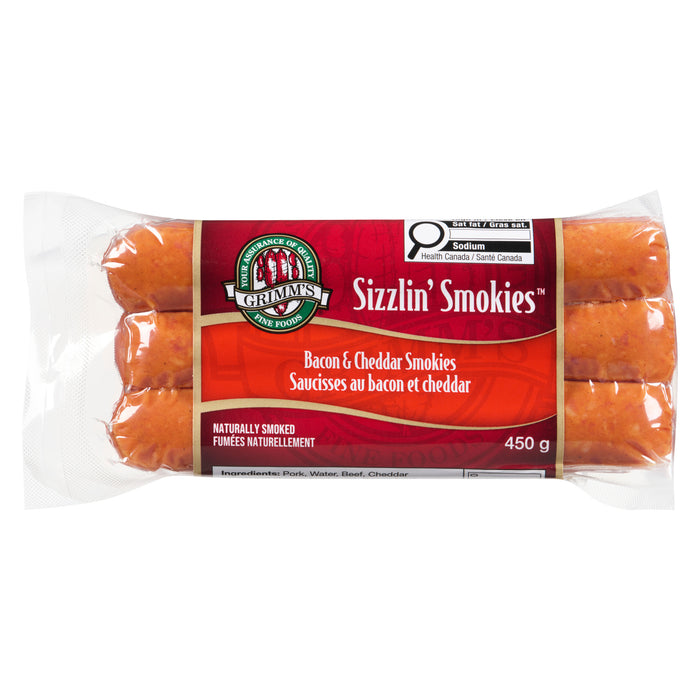 Grimm's Fine Foods Sizzlin' Smokies saucisses au bacon et cheddar, 450 g