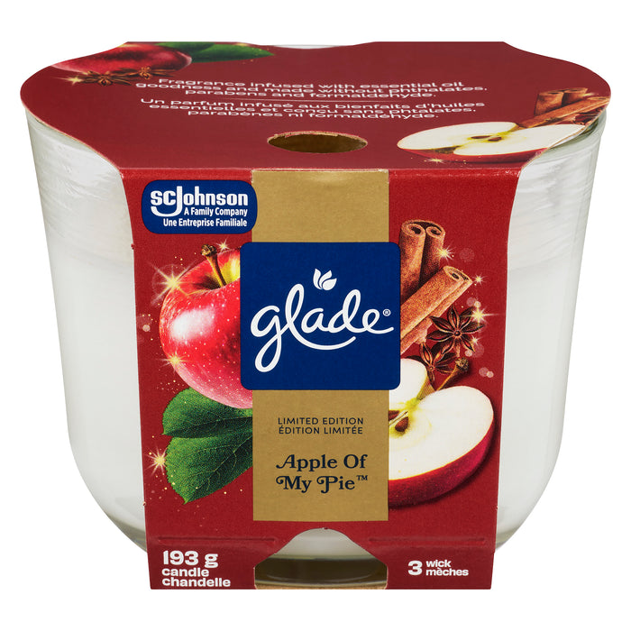 Glade 3 Wick Candle Welcoming Apple Cinnamon